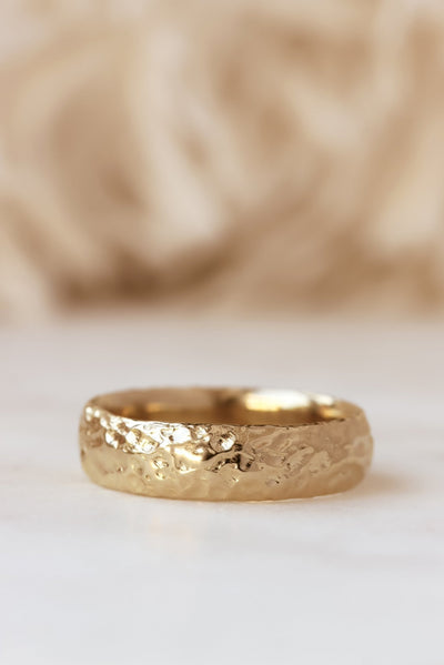 A One of a Kind, Rustic and Organic Masculine Wedding Band
