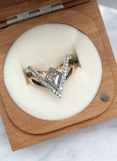 Kite Shaped Salt and Pepper Diamonds!