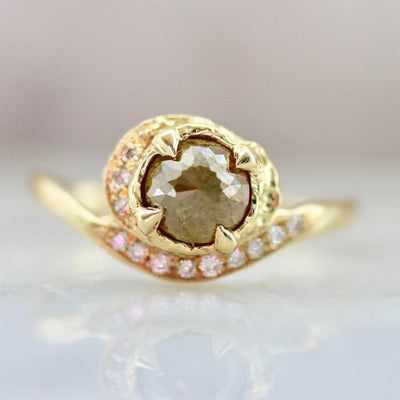 One of a Kind Rose Cut Diamond Ring