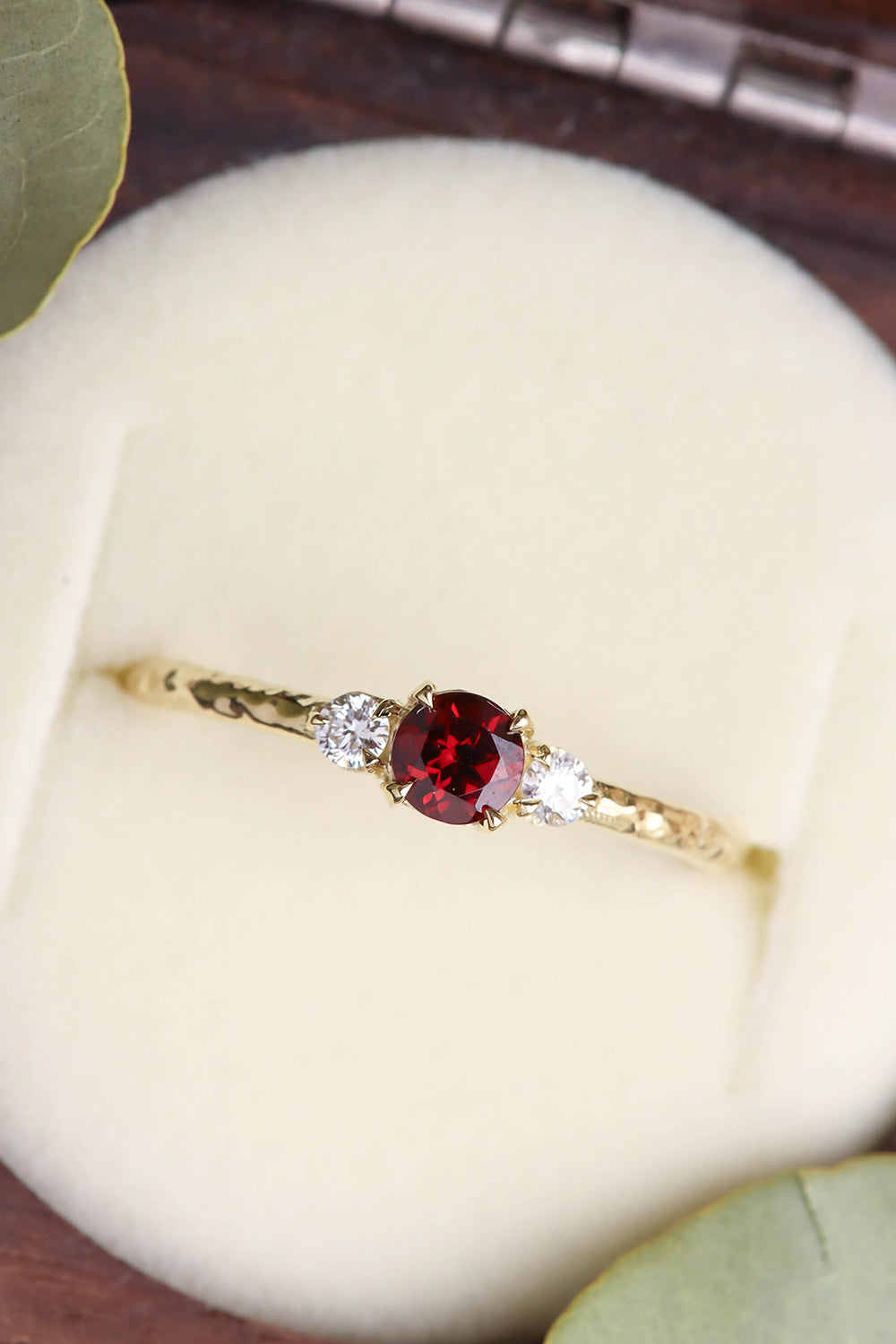 Create Your Own Three Stone Colored Gemstone Ring in 10k Solid