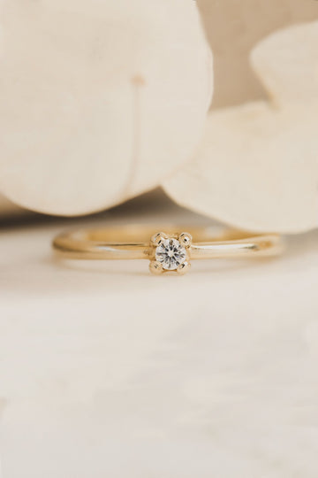 Solid Gold Diamond Promise Ring