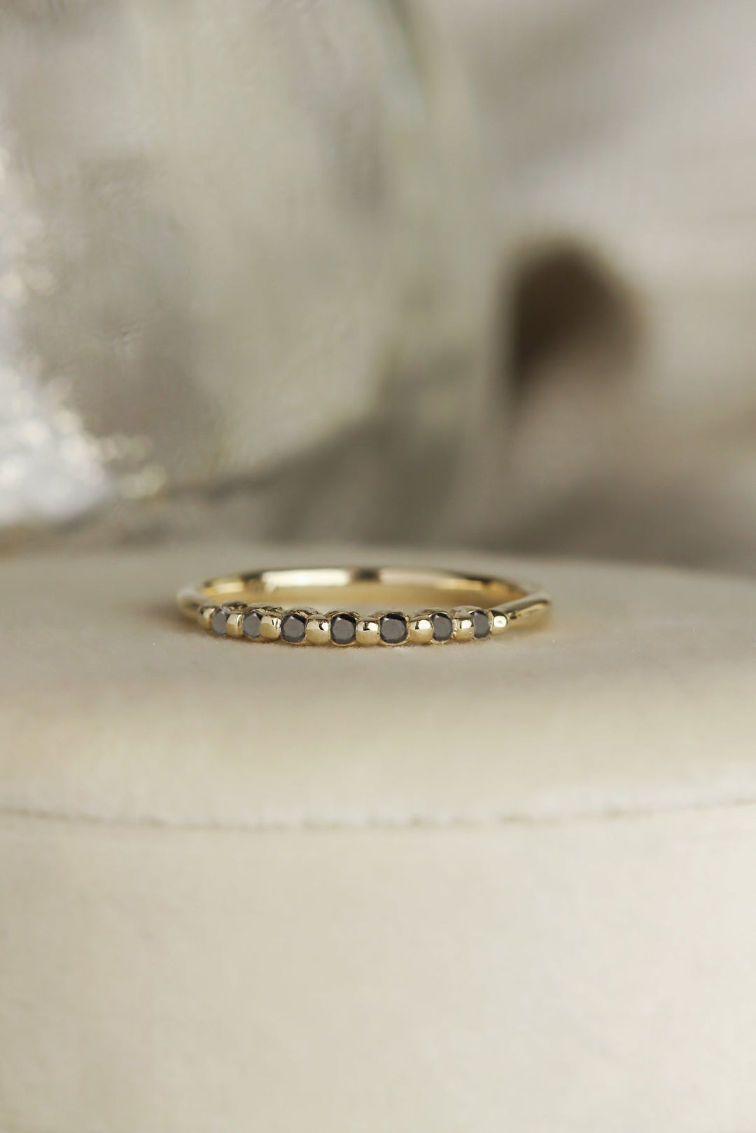 Solid Gold Timeless Black Diamond Ring – Lacee Alexandra